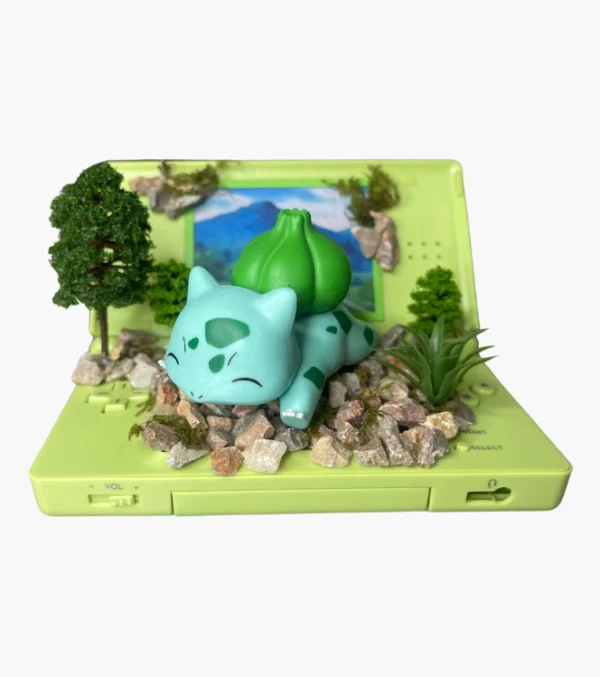 Diorama figura de Bulbasaur con Nintendo Ds Lite