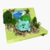 Diorama Pokémon Bulbasaur hecho a mano sobre Nintendo DS