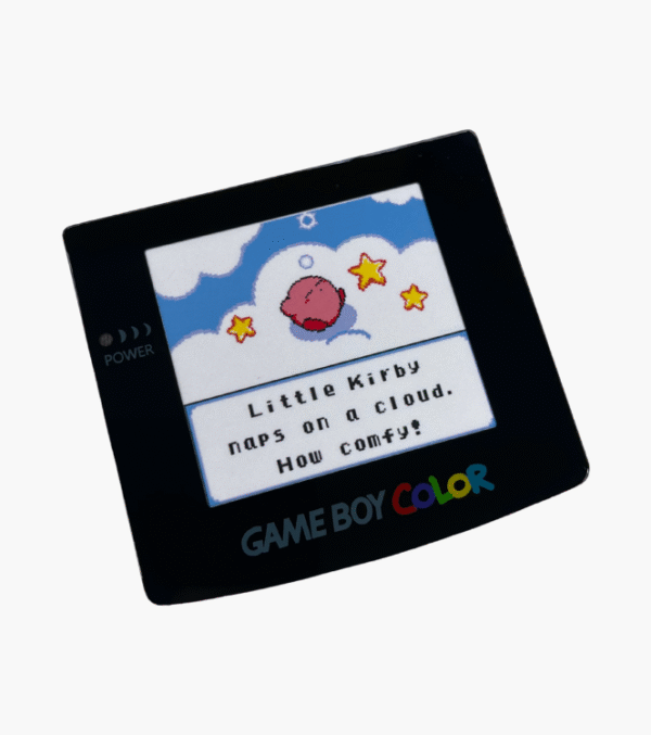 Imán Kirby Game Boy, dormido en nube pixelada