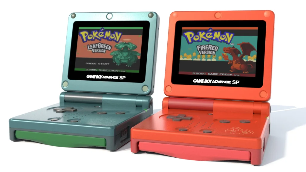 Regalos para gamers: Game Boy Advance SP con Pokémon FireRed y LeafGreen